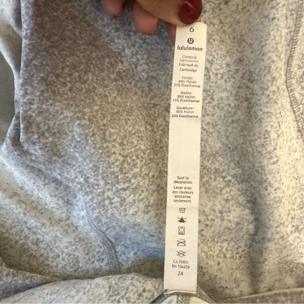 LULULEMON Speed Up Crop Mesh 21" Ocean Spray Gray Cast - Picture 7 of 9